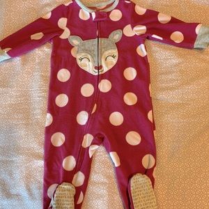Size 12mo fleece footie pajamas